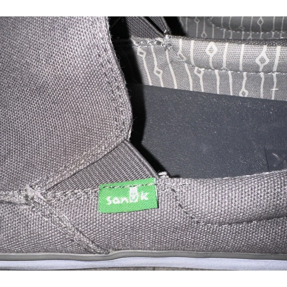Sanuk Sideline Slip On Comfort Shoes Beachy Surfer Gray Men's 9 EU 42
